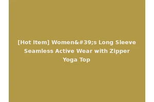 [Hot Item] Women's Long Sleeve Seamless Active Wear with Zipper Yoga Top