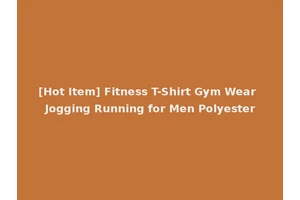 [Hot Item] Fitness T-Shirt Gym Wear Jogging Running for Men Polyester