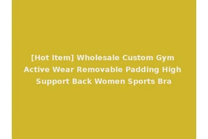 [Hot Item] Wholesale Custom Gym Active Wear Removable Padding High Support Back Women Sports Bra