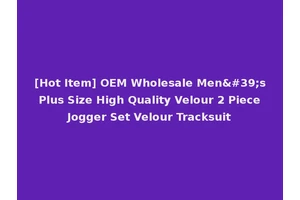 [Hot Item] OEM Wholesale Men's Plus Size High Quality Velour 2 Piece Jogger Set Velour Tracksuit