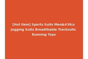 [Hot Item] Sports Suits Men's Jogging Suits Breadthable Tracksuits Running Tops