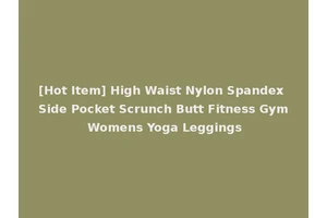 [Hot Item] High Waist Nylon Spandex Side Pocket Scrunch Butt Fitness Gym Womens Yoga Leggings