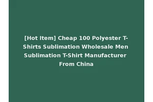 [Hot Item] Cheap 100 Polyester T-Shirts Sublimation Wholesale Men Sublimation T-Shirt Manufacturer From China