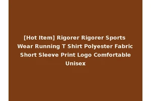 [Hot Item] Rigorer Rigorer Sports Wear Running T Shirt Polyester Fabric Short Sleeve Print Logo Comfortable Unisex