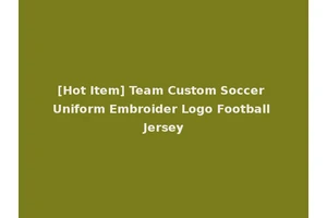 [Hot Item] Team Custom Soccer Uniform Embroider Logo Football Jersey