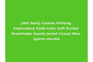 [Hot Item] Custom Printing Embroidery Solid Color Soft Pocket Breathable Hoody Jacket Casual Men Sports Hoodie