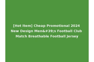 [Hot Item] Cheap Promotional 2024 New Design Men's Football Club Match Breathable Football Jersey