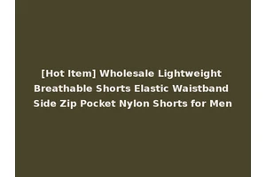 [Hot Item] Wholesale Lightweight Breathable Shorts Elastic Waistband Side Zip Pocket Nylon Shorts for Men