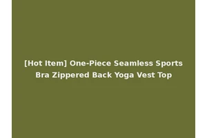 [Hot Item] One-Piece Seamless Sports Bra Zippered Back Yoga Vest Top