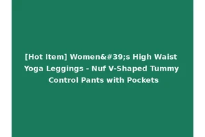 [Hot Item] Women's High Waist Yoga Leggings - Nuf V-Shaped Tummy Control Pants with Pockets