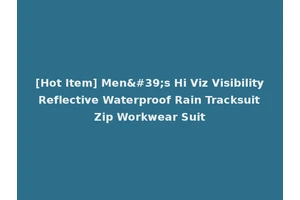 [Hot Item] Men's Hi Viz Visibility Reflective Waterproof Rain Tracksuit Zip Workwear Suit