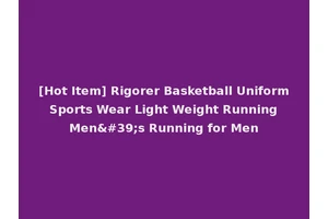 [Hot Item] Rigorer Basketball Uniform Sports Wear Light Weight Running Men's Running for Men