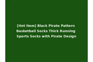 [Hot Item] Black Pirate Pattern Basketball Socks Thick Running Sports Socks with Pirate Design