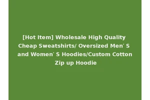 [Hot Item] Wholesale High Quality Cheap Sweatshirts/ Oversized Men′ S and Women′ S Hoodies/Custom Cotton Zip up Hoodie