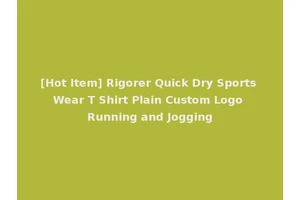 [Hot Item] Rigorer Quick Dry Sports Wear T Shirt Plain Custom Logo Running and Jogging