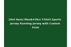 [Hot Item] Men's T-Shirt Sports Jersey Running Jersey with Custom Print