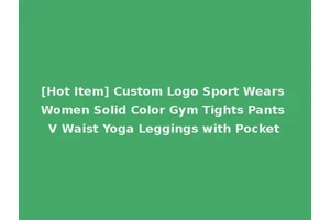 [Hot Item] Custom Logo Sport Wears Women Solid Color Gym Tights Pants V Waist Yoga Leggings with Pocket