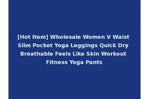 [Hot Item] Wholesale Women V Waist Slim Pocket Yoga Leggings Quick Dry Breathable Feels Like Skin Workout Fitness Yoga Pants