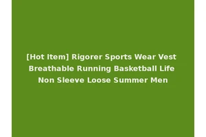 [Hot Item] Rigorer Sports Wear Vest Breathable Running Basketball Life Non Sleeve Loose Summer Men