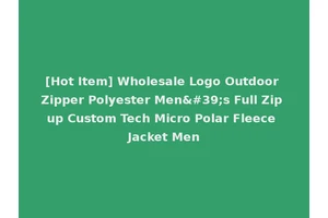 [Hot Item] Wholesale Logo Outdoor Zipper Polyester Men's Full Zip up Custom Tech Micro Polar Fleece Jacket Men