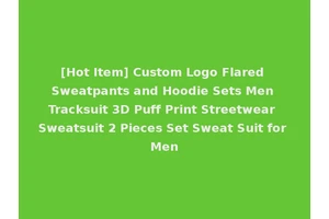 [Hot Item] Custom Logo Flared Sweatpants and Hoodie Sets Men Tracksuit 3D Puff Print Streetwear Sweatsuit 2 Pieces Set Sweat Suit for Men