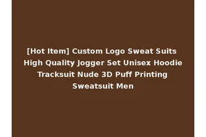 [Hot Item] Custom Logo Sweat Suits High Quality Jogger Set Unisex Hoodie Tracksuit Nude 3D Puff Printing Sweatsuit Men