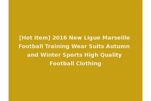 [Hot Item] 2016 New Ligue Marseille Football Training Wear Suits Autumn and Winter Sports High Quality Football Clothing