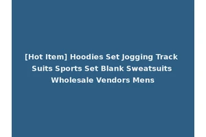 [Hot Item] Hoodies Set Jogging Track Suits Sports Set Blank Sweatsuits Wholesale Vendors Mens