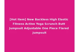[Hot Item] New Backless High Elastic Fitness Active Yoga Scrunch Butt Jumpsuit Adjustable One Piece Flared Jumpsuit