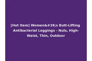 [Hot Item] Women's Butt-Lifting Antibacterial Leggings - Nuls, High-Waist, Thin, Outdoor