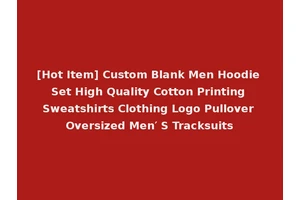 [Hot Item] Custom Blank Men Hoodie Set High Quality Cotton Printing Sweatshirts Clothing Logo Pullover Oversized Men′ S Tracksuits