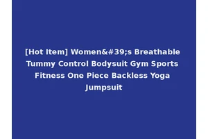 [Hot Item] Women's Breathable Tummy Control Bodysuit Gym Sports Fitness One Piece Backless Yoga Jumpsuit