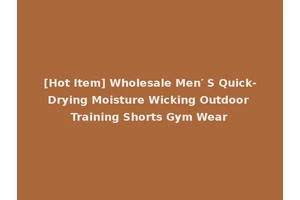 [Hot Item] Wholesale Men′ S Quick-Drying Moisture Wicking Outdoor Training Shorts Gym Wear