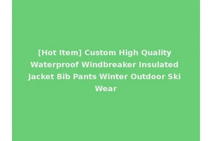 [Hot Item] Custom High Quality Waterproof Windbreaker Insulated Jacket Bib Pants Winter Outdoor Ski Wear