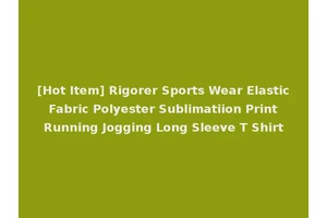 [Hot Item] Rigorer Sports Wear Elastic Fabric Polyester Sublimatiion Print Running Jogging Long Sleeve T Shirt
