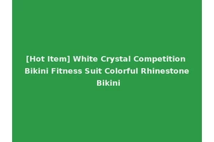 [Hot Item] White Crystal Competition Bikini Fitness Suit Colorful Rhinestone Bikini