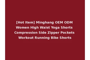 [Hot Item] Minghang OEM ODM Women High Waist Yoga Shorts Compression Side Zipper Pockets Workout Running Bike Shorts