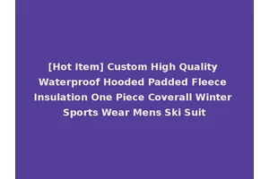 [Hot Item] Custom High Quality Waterproof Hooded Padded Fleece Insulation One Piece Coverall Winter Sports Wear Mens Ski Suit