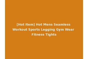 [Hot Item] Hot Mens Seamless Workout Sports Legging Gym Wear Fitness Tights