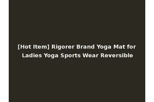[Hot Item] Rigorer Brand Yoga Mat for Ladies Yoga Sports Wear Reversible