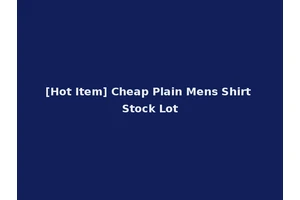 [Hot Item] Cheap Plain Mens Shirt Stock Lot
