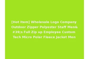 [Hot Item] Wholesale Logo Company Outdoor Zipper Polyester Staff Men's Full Zip up Employee Custom Tech Micro Polar Fleece Jacket Men