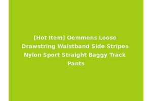 [Hot Item] Oemmens Loose Drawstring Waistband Side Stripes Nylon Sport Straight Baggy Track Pants