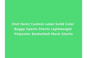 [Hot Item] Custom Label Solid Color Baggy Sports Shorts Lightweight Polyester Basketball Mesh Shorts