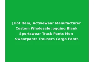 [Hot Item] Activewear Manufacturer Custom Wholesale Jogging Blank Sportswear Track Pants Men Sweatpants Trousers Cargo Pants