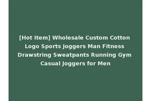 [Hot Item] Wholesale Custom Cotton Logo Sports Joggers Man Fitness Drawstring Sweatpants Running Gym Casual Joggers for Men