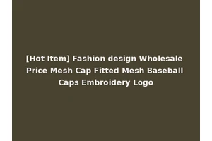 [Hot Item] Fashion design Wholesale Price Mesh Cap Fitted Mesh Baseball Caps Embroidery Logo
