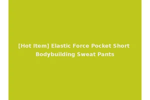 [Hot Item] Elastic Force Pocket Short Bodybuilding Sweat Pants