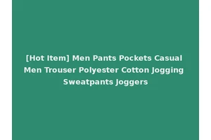 [Hot Item] Men Pants Pockets Casual Men Trouser Polyester Cotton Jogging Sweatpants Joggers