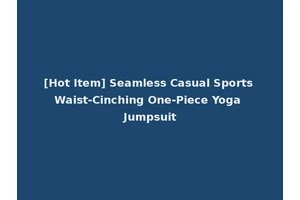 [Hot Item] Seamless Casual Sports Waist-Cinching One-Piece Yoga Jumpsuit